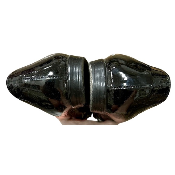 Amalfi by Rangoni Black Croc-Embossed Patent Leather Flats – Size 11M - Picture 7 of 9